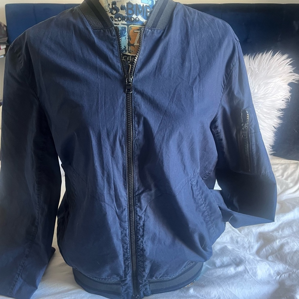 Armani exchange navy Blue Bomber Jacket